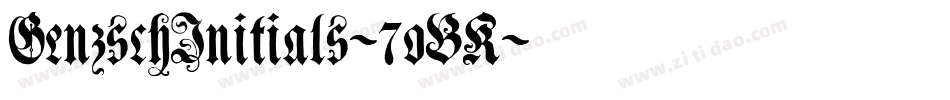 GenzschInitials-7oBK字体转换