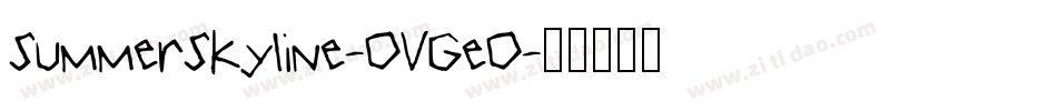 SummerSkyline-OVGeO字体转换