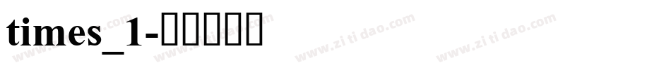 times_1字体转换