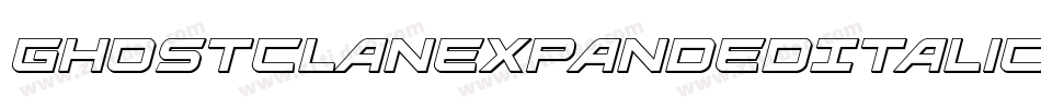 GhostClanExpandedItalic-xEa8字体转换