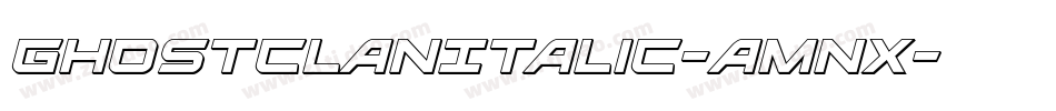 GhostClanItalic-AMnx字体转换