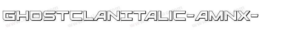 GhostClanItalic-AMnx字体转换