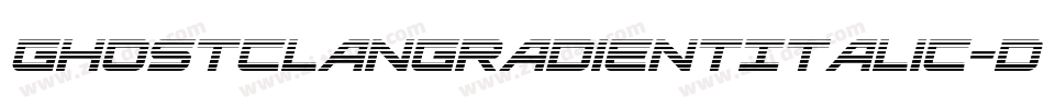 GhostClanGradientItalic-Dvrd字体转换