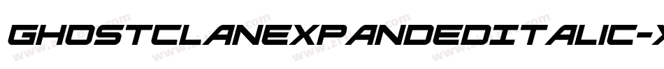 GhostClanExpandedItalic-xEa8字体转换