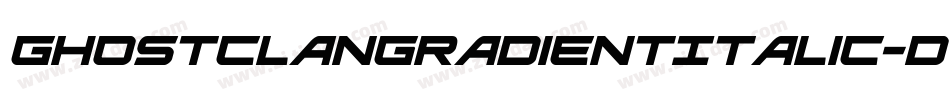 GhostClanGradientItalic-Dvrd字体转换