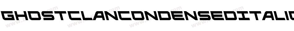 GhostClanCondensedItalic-ZAMJ字体转换