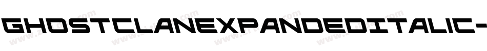 GhostClanExpandedItalic-xEa8字体转换