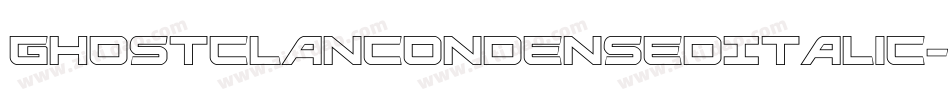 GhostClanCondensedItalic-ZAMJ字体转换