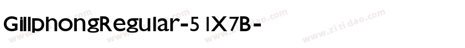 GillphongRegular-51X7B字体转换