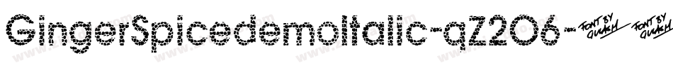GingerSpicedemoItalic-qZ2O6字体转换