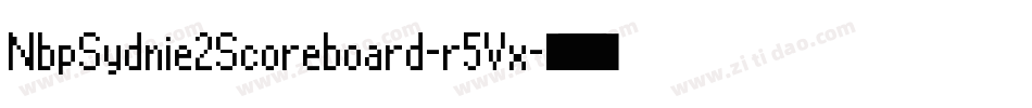 NbpSydnie2Scoreboard-r5Vx字体转换