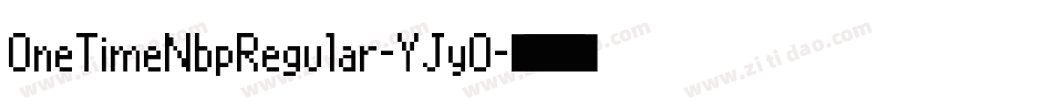OneTimeNbpRegular-YJyO字体转换