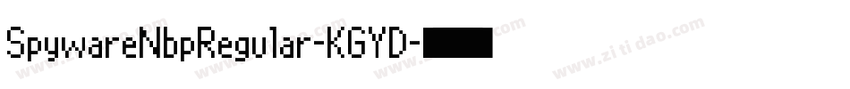 SpywareNbpRegular-KGYD字体转换