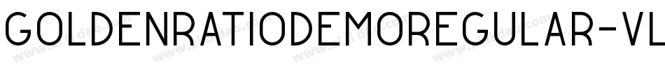 GoldenRatioDemoRegular-VLw6字体转换
