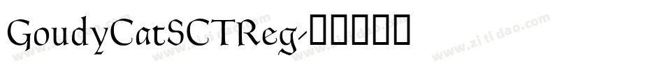 GoudyCatSCTReg字体转换