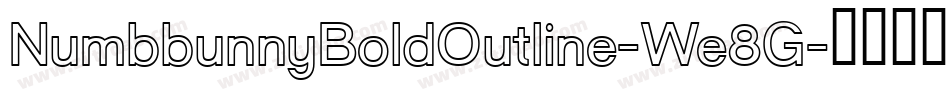 NumbbunnyBoldOutline-We8G字体转换