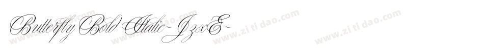 ButterflyBoldItalic-JzxE字体转换 ButterflyBoldItalic-JzxE字体转换