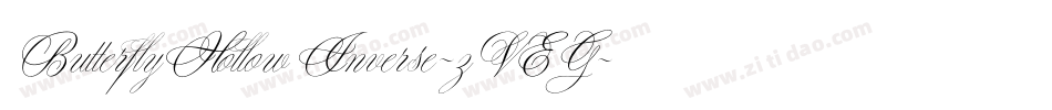 ButterflyHollowInverse-zVEG字体转换