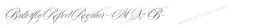 ButterflyReflectRegular-MX7B字体转换