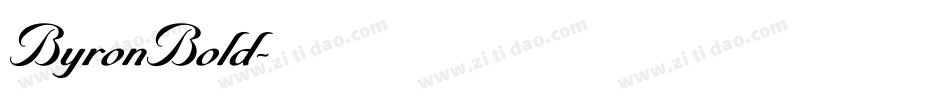 ByronBold字体转换