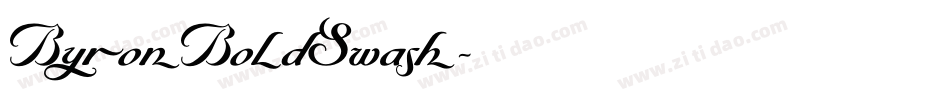 ByronBoldSwash字体转换