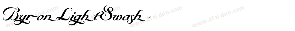 ByronLightSwash字体转换