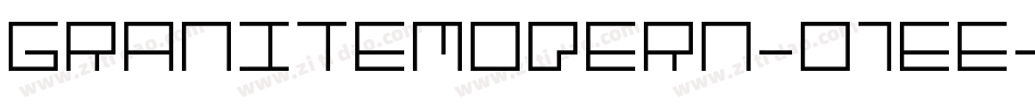 GraniteModern-O7Ee字体转换