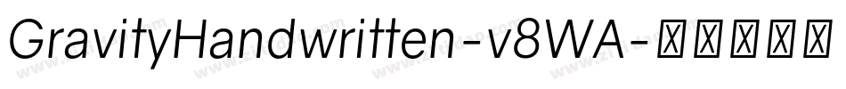 GravityHandwritten-v8WA字体转换