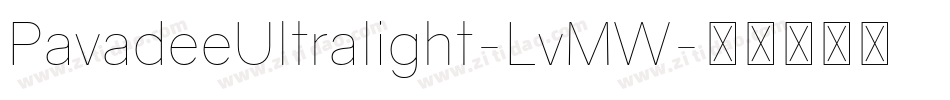 PavadeeUltralight-LvMW字体转换