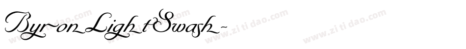 ByronLightSwash字体转换