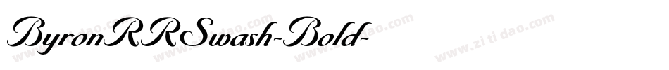 ByronRRSwash-Bold字体转换