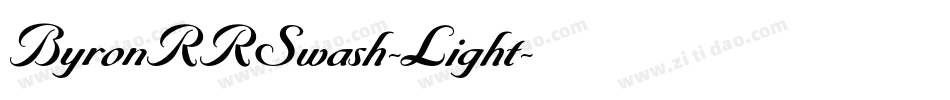 ByronRRSwash-Light字体转换