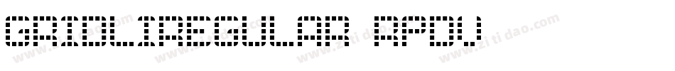 GridliRegular-RPdV字体转换