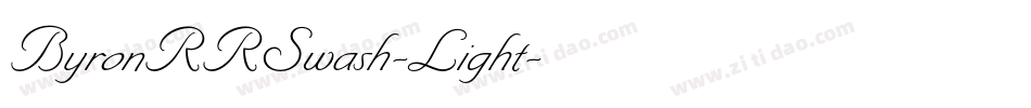 ByronRRSwash-Light字体转换