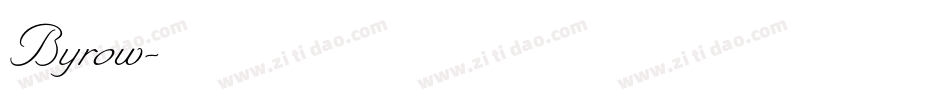 Byrow字体转换