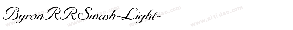 ByronRRSwash-Light字体转换