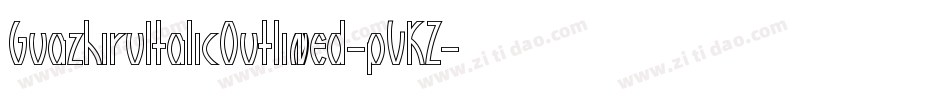 GuazhiruItalicOutlined-pVKZ字体转换