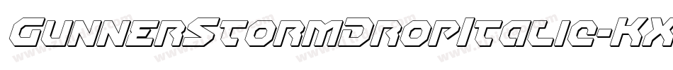 GunnerStormDropItalic-KX1e字体转换