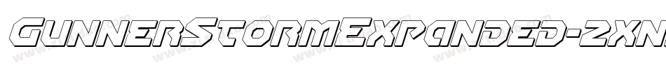 GunnerStormExpanded-2xnX字体转换