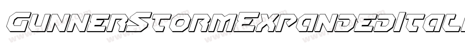 GunnerStormExpandedItalic-vWKL字体转换