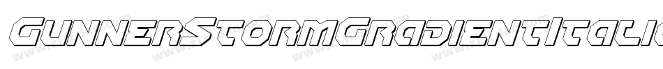 GunnerStormGradientItalic-7VYD字体转换