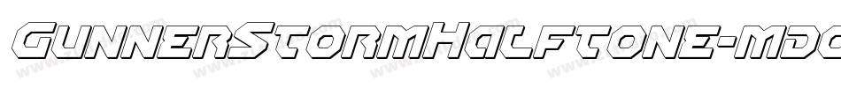 GunnerStormHalftone-mdov字体转换