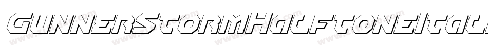 GunnerStormHalftoneItalic-dY37字体转换