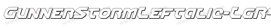GunnerStormLeftalic-LgR4字体转换