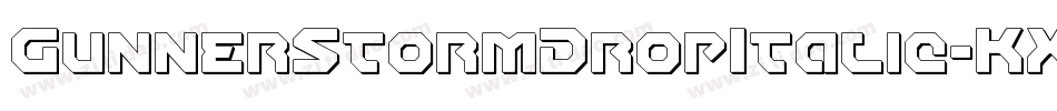 GunnerStormDropItalic-KX1e字体转换