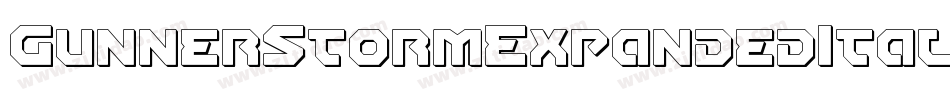 GunnerStormExpandedItalic-vWKL字体转换