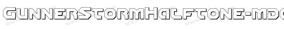 GunnerStormHalftone-mdov字体转换