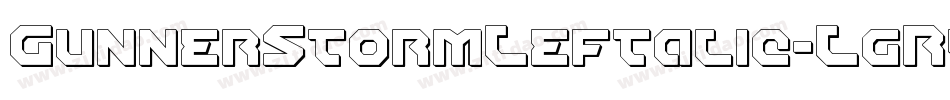 GunnerStormLeftalic-LgR4字体转换