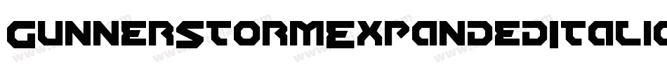 GunnerStormExpandedItalic-vWKL字体转换