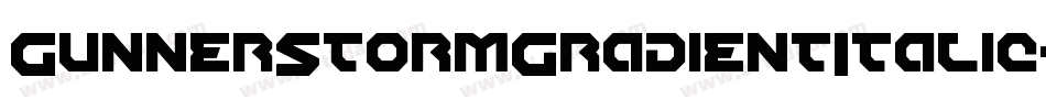 GunnerStormGradientItalic-7VYD字体转换